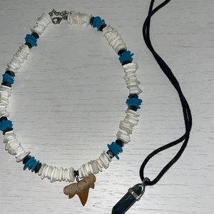 Crystal and beads necklaces